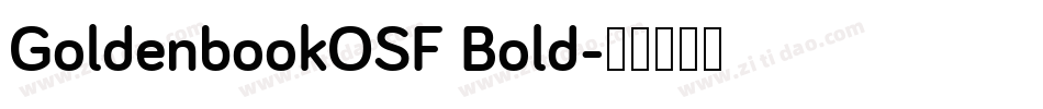 GoldenbookOSF Bold字体转换